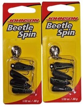 Johnson Beetle Spin Bass Fishing Lure BSVP 1/32-BYS Black Green Stripe L... - $11.57