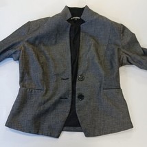 Express RN#55285 Women's Gray Cotton Blend 2-Button Blazer Jacket Size 4 image 12