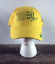 Brasil Core Cap Adjustable Strapback Baseball Hat Nike Futbol Soccer Yellow 2010 - £31.57 GBP