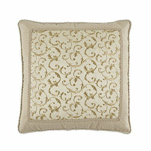 Primary image for Croscill Daphne Euro Pillow Sham Gold Embroidered European 26x26" Open Package