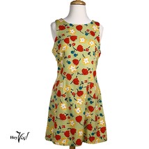 Vintage Rampage Clothing Co Sleeveless Green &amp; Floral Mini Dress Sz 11 - Hey Viv - £19.18 GBP