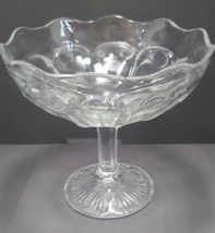 JB Higby Early American Pressed Glass pedestal footed compote candy dish... - £11.42 GBP