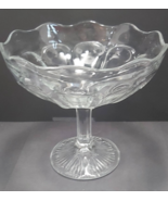 JB Higby Early American Pressed Glass pedestal footed compote candy dish... - £11.39 GBP