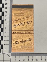 Vintage Matchbook Cover   The Coppertop Restaurant  Lake Wales, FL  gmg unstruck - £9.71 GBP