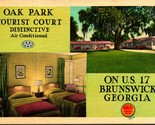 Oak Park Tourist Court Motel Brunswick Georgia GA Linen Postcard UNP  S21 - £3.09 GBP