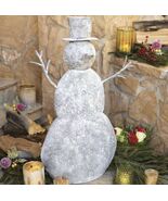JOLLIEST SNOWMAN METAL SCULPTURE CHRISTMAS DECORATIONS HAND MADE 40” TALL - $13,531.36 MXN