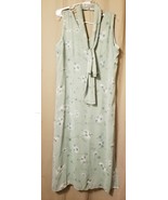 Kamali &amp; Co - Green Floral Lined Maxi Dress With Scarf Size L    IR13 - £11.37 GBP