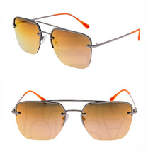 PRADA 54S Linea Rossa Spectrum Sunglasses Gunmetal Orange Mirror Gradient PS54SS - £144.32 GBP