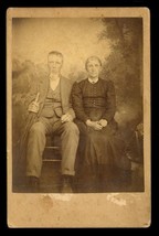 Vintage Cabinet Photo KIESTER Genealogy Family Portrait Newport VA Old Couple - £15.82 GBP