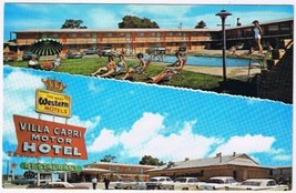 Postcard Villa Capri Motor Hotel &amp; Restaurant Denton Texas - £3.88 GBP