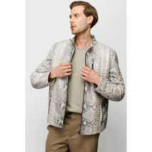 Vinci The-Boss Snake Natural Leather Men Jacket image 2