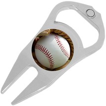 Baseball Glove Golf Ball Marker Divot Repair Tool Bottle Opener - €10,03 EUR