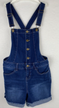 YMI Girl Over-all Short-alls Blue Stretch Denim Jeans Romper Girls size 10 - £13.56 GBP