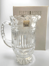 Fifth Avenue Crystal Princeton Pitcher 40oz Cut Verticals Dots Poland in Box - £36.17 GBP
