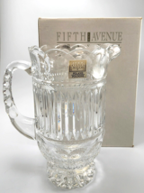 Fifth Avenue Crystal Princeton Pitcher 40oz Cut Verticals Dots Poland in Box - £36.66 GBP