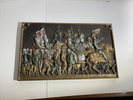 Marcus Designs UK Handmade Ceramic Wall Plaque 1415 Battle of Agincourt 16 x 10 - £163.83 GBP