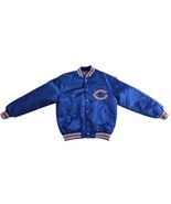 Vintage 1970's Stahl Urban NFL Chicago Bears Satin Button up Jacket Sz M USA!!! - $80.75