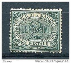 San Marino 1877-9 Mi 1 Sc 1 Unused - £4.63 GBP