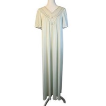 Shadowline Vintage Women&#39;s Nightgown Lace Scalloped Hem Mint Green Medium - $47.99