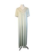Shadowline Vintage Women&#39;s Nightgown Lace Scalloped Hem Mint Green Medium - $893.52 MXN