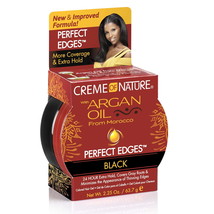 Creme of Nature 2.25 Oz. Argan Oil Perfect Edges Black Hair Gel | 1 PACK - £19.26 GBP