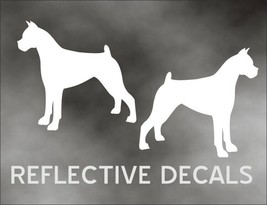 Reflective Decal Sticker 2X BOXER german english pet dog for car or Mail... - £12.73 GBP
