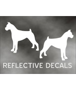 Reflective Decal Sticker 2X BOXER german english pet dog for car or Mail... - £12.53 GBP