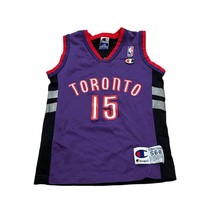 Vintage 1990&#39;s Toronto Raptors Vince Carter #15 Champion NBA Jersey Youth Small - £19.97 GBP