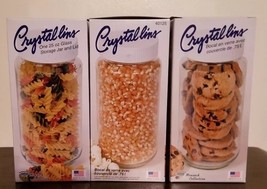 Set of Three (3) Monarch ~ 25 Ounce Glass Storage Jars w/Lids ~ 7&quot; x 3.25&quot; - $30.00