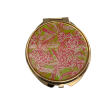 Lilly Pulitzer Compact Mirror Cougar Bar Lush Green Dual Mirrors Gold Tone - £21.74 GBP