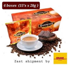 6 boxes (15&#39;sx28g) Gano Excel Mocha Coffee With Ganoderma Lucidum Extract- DHL - £108.92 GBP