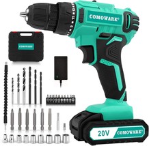 20V Cordless Drill From Comoware, Electric Power Drill Set With 1 Battery And - £33.42 GBP