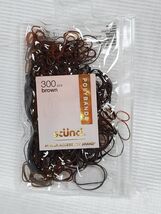 Scünci Mixed Size 300pc. Polyband Elastic Hair Ties Brown image 2