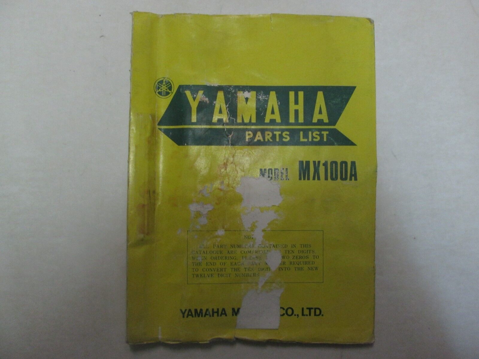 1974 Model MX100A Parts List Catalog Factory OEM LIT-10014-27-00 *** - $9.99