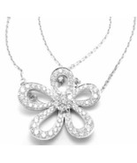 Authentic! Van Cleef &amp; Arpels Flowerlace 18k Gold Diamond Pendant Neckla... - £20,730.05 GBP