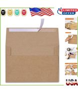 150gsm Brown Kraft Envelopes - 100 Pack, Perfect for Invitations &amp; Greet... - $37.18 CAD