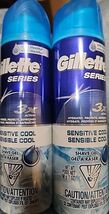 2 Gillette Series 3X Action Sensitive Cool Menthol Shave Gel Hydrates 7o... - $14.35