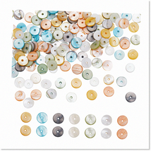 200 Colorful Flat Round Shell Disc Beads for Stunning Summer Jewelry - DIY Brace - £23.69 GBP