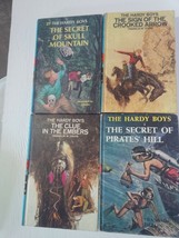 Vintage Hardy boys books Franklin W Dixon hardcover mystery vol 27,28,35,36  - £15.02 GBP