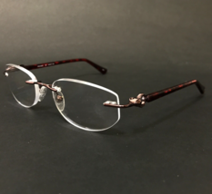 Technolite Eyeglasses Frames TFD 6003 BU Burgundy Red Tortoise Rimless 51-17-130 - £29.57 GBP