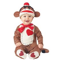 Way to Celebrate Infant Sock Monkey Halloween Costume 4-Pcs Multicolor 1... - $40.01 CAD
