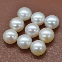 wholesale 100 piece white or multioclors button half drilled real pearl for pend - £70.63 GBP