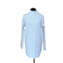 BP Sweater Dress Blue Women Knit Size XS Mock Neck Cotton Blend Ribbed - $33.07