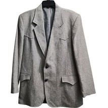 Pioneer Wear Men&#39;s Western Blazer Gray Silk Blend USA-Made Size 44 - £27.52 GBP