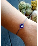 Greek EVIL EYE bracelet Gray adjustable string bracelet for Women Men Ki... - $5.50
