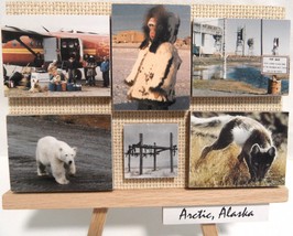 Artisan Handmade Wooden Alaskan Arctic 3-Leg Desk Easel with Photographi... - $25.00
