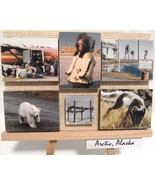 Artisan Handmade Wooden Alaskan Arctic 3-Leg Desk Easel with Photographi... - £19.55 GBP