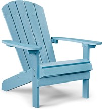 Yefu Adirondack Chair Plastic Weather Resistant, Patio Chairs, Looks, Blue - £116.57 GBP