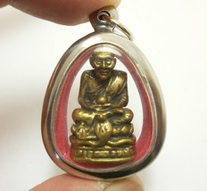 LP Tuad sit on Cobra Thai Buddha pendant amulet luang poo por thuad legend magic - £31.85 GBP