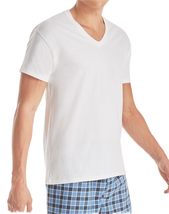 Hanes Mens Moisture-Wicking V-Neck Undershirt 3-Pack, XL, White - £20.81 GBP